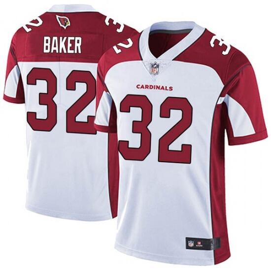Men's Arizona Cardinals #32 Budda Baker White/Red Vapor Untouchable Limited Stitched Jersey
